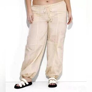 Wild Fable Beige Windbreaker Pants Drawstring‎ Waist Lightweight Nylon XXL